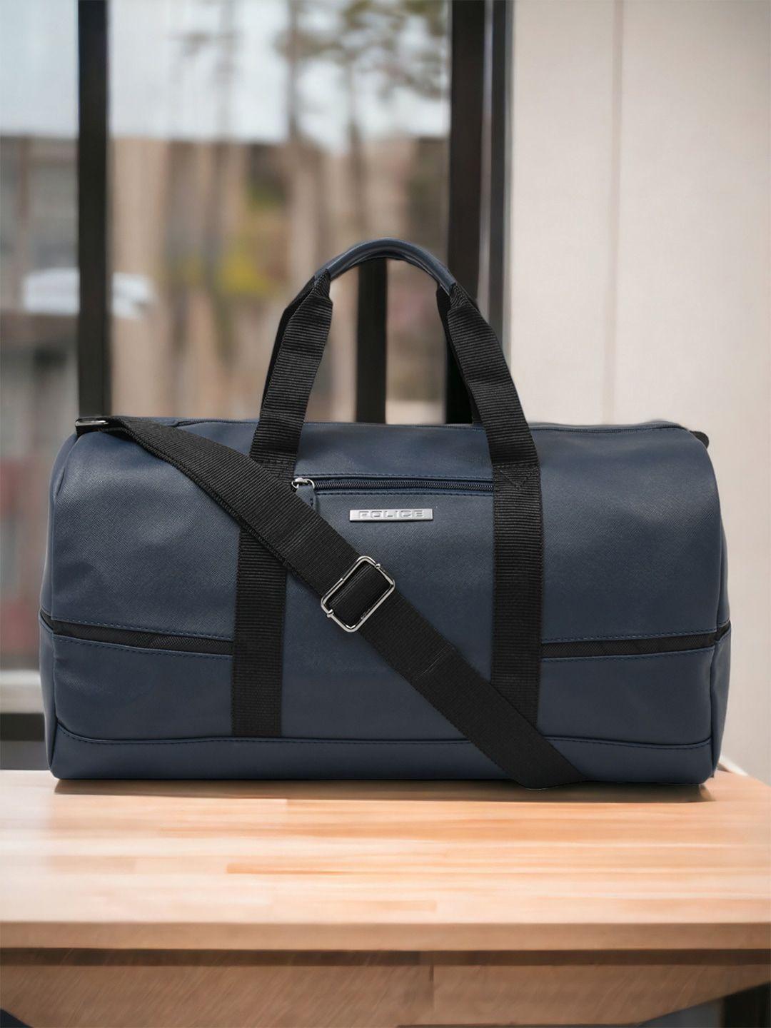 police leather duffel bag