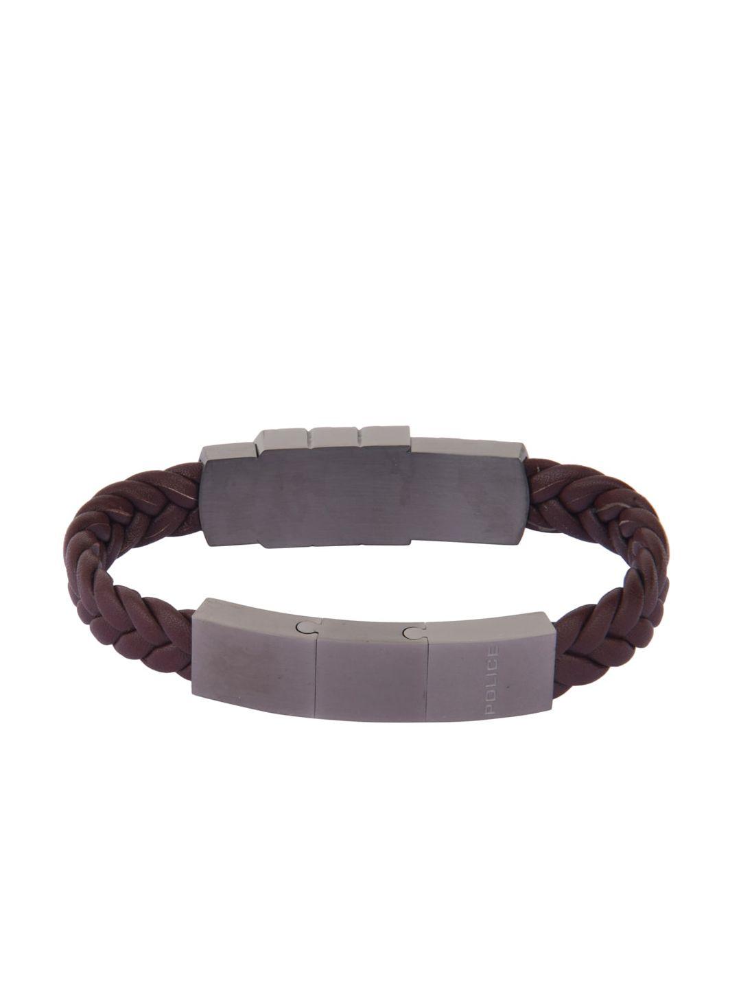 police men brown bracelet