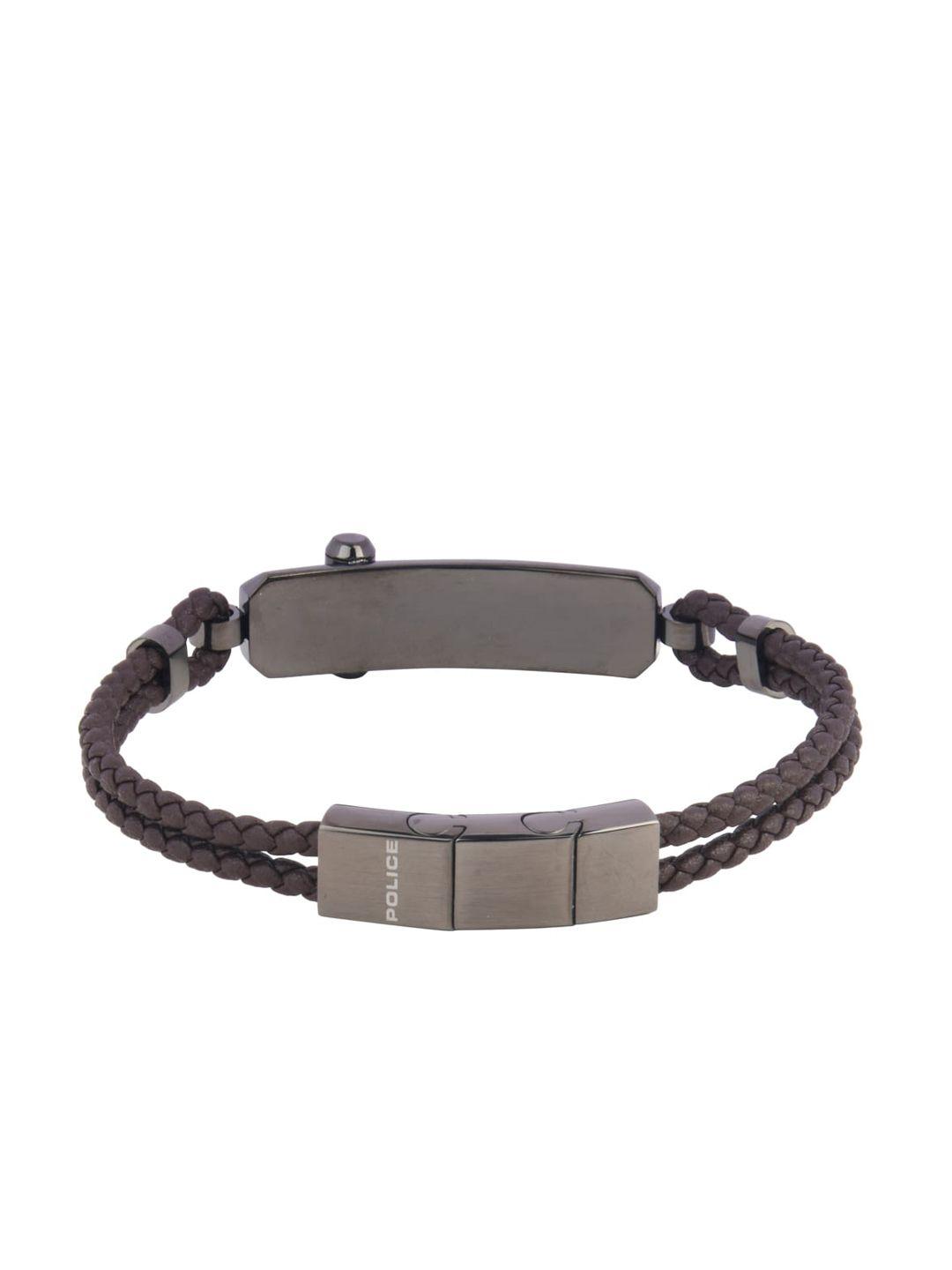 police men brown bracelet