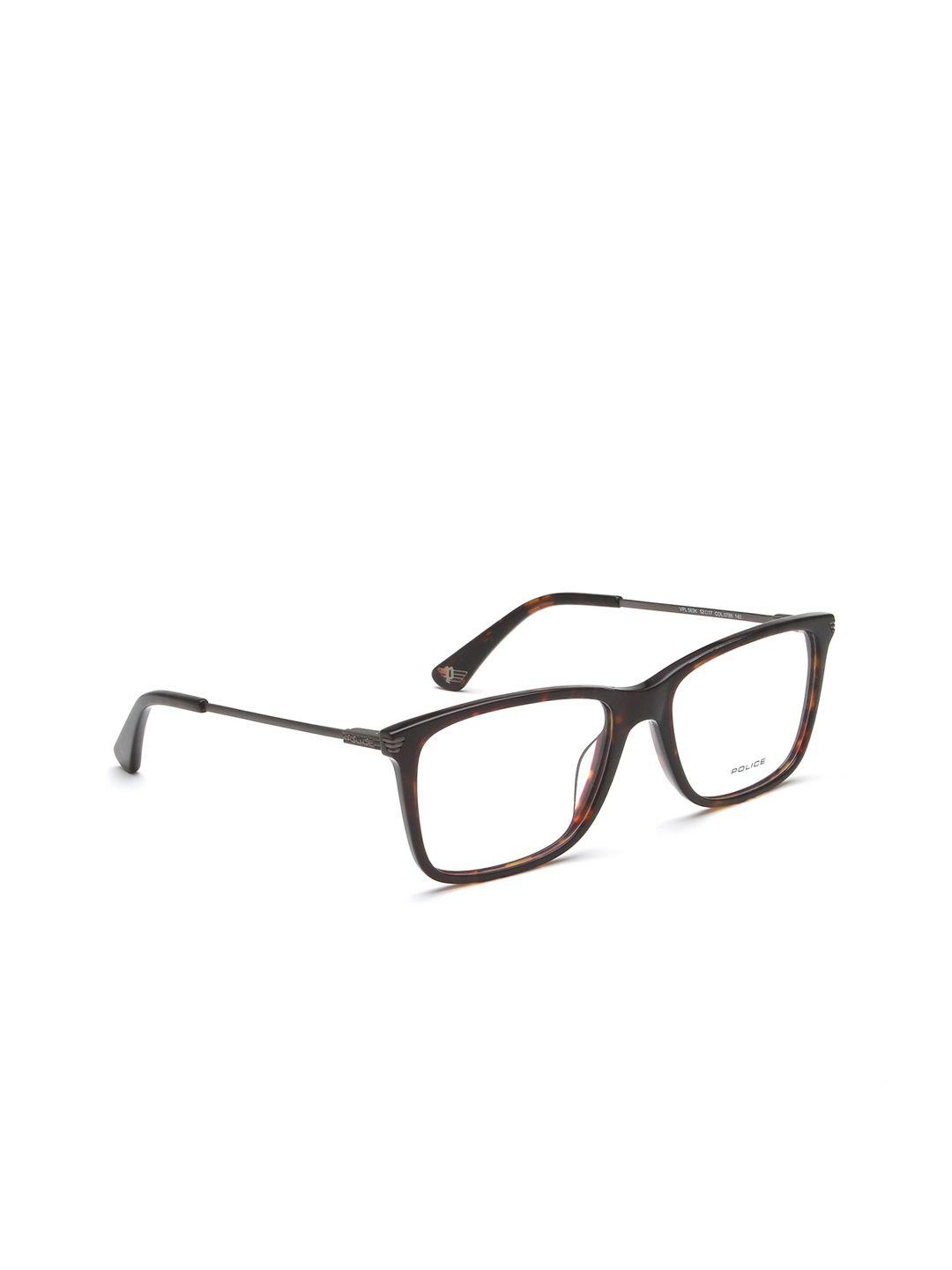 police men brown full rim rectangle frames