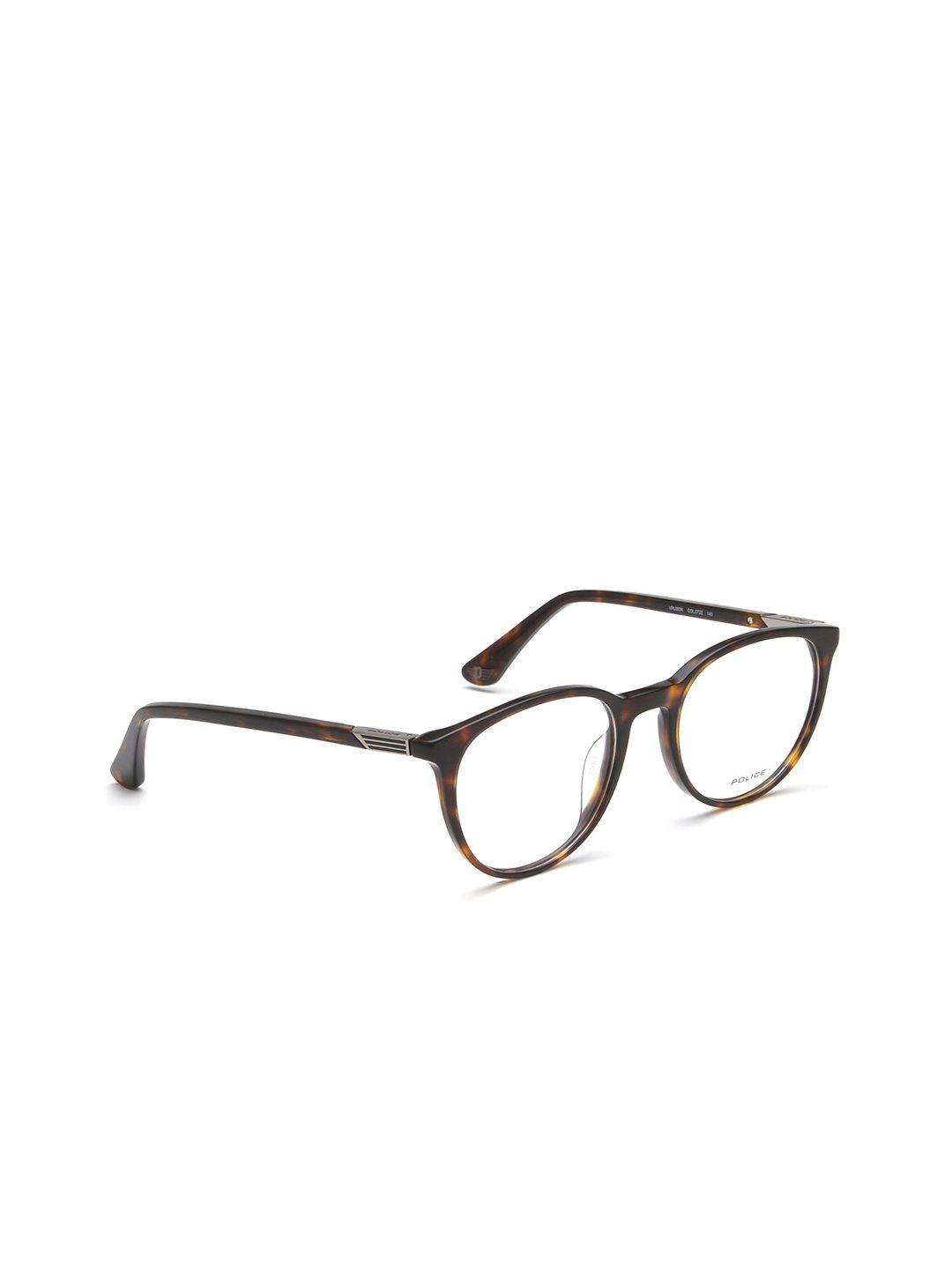 police men brown full rim square frames