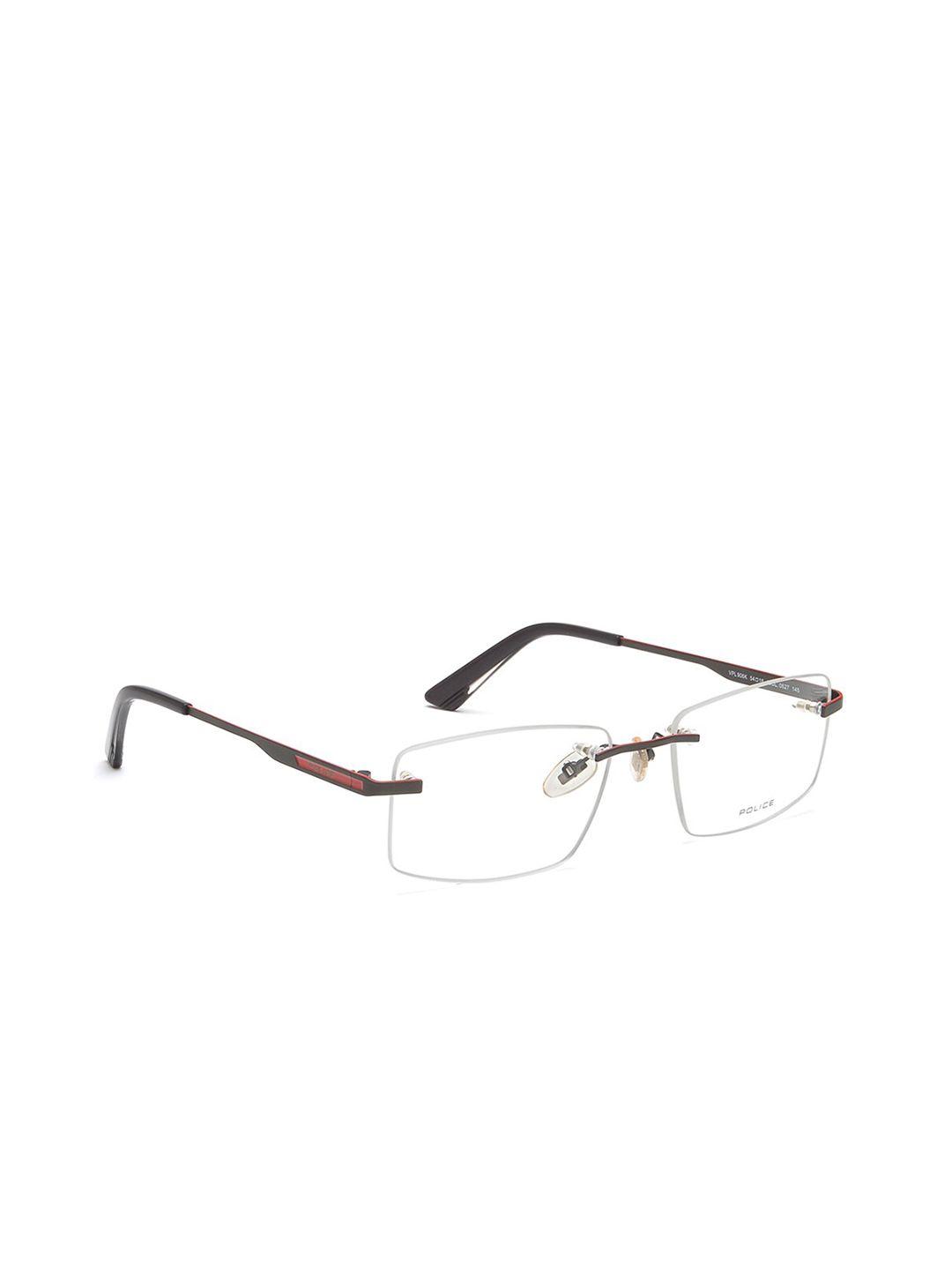 police men brown rimless square frames vpl906k54627fr