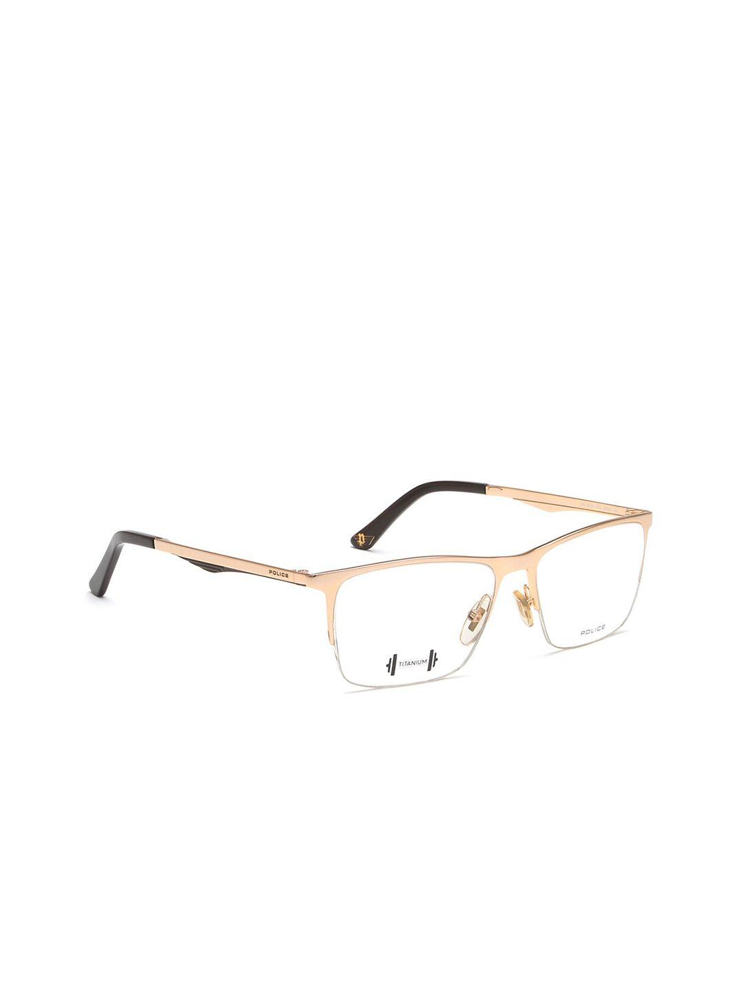 police men gold-toned half rim square frames vpl903k53r26fr