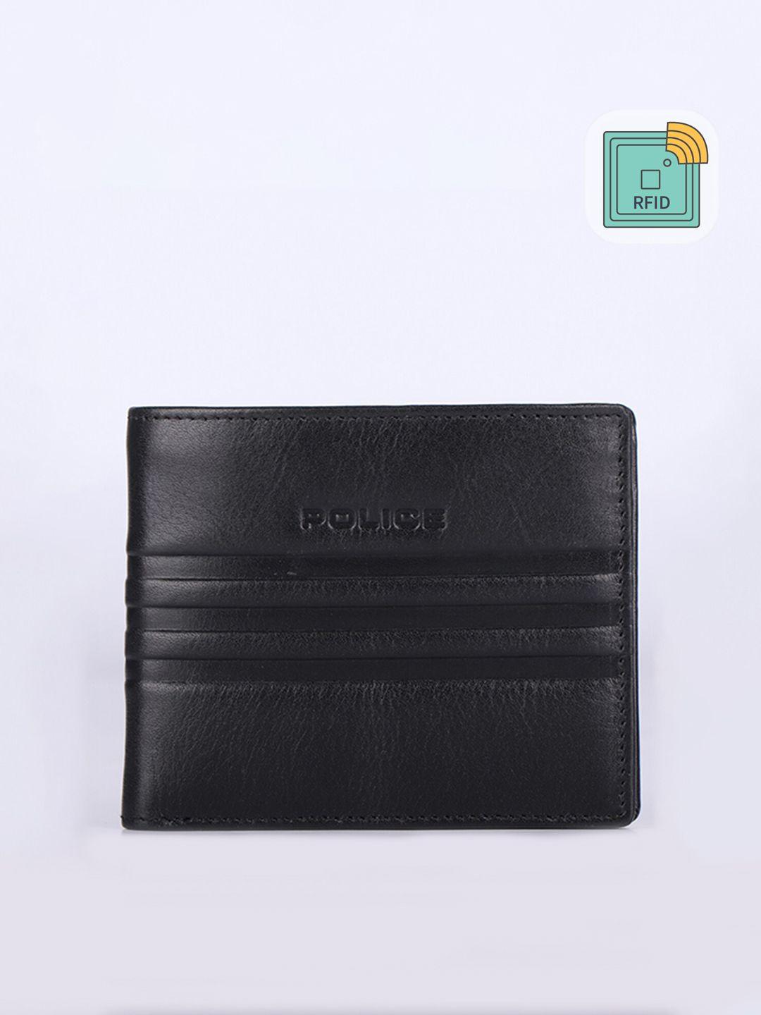 police men leather rfid  two fold wallet