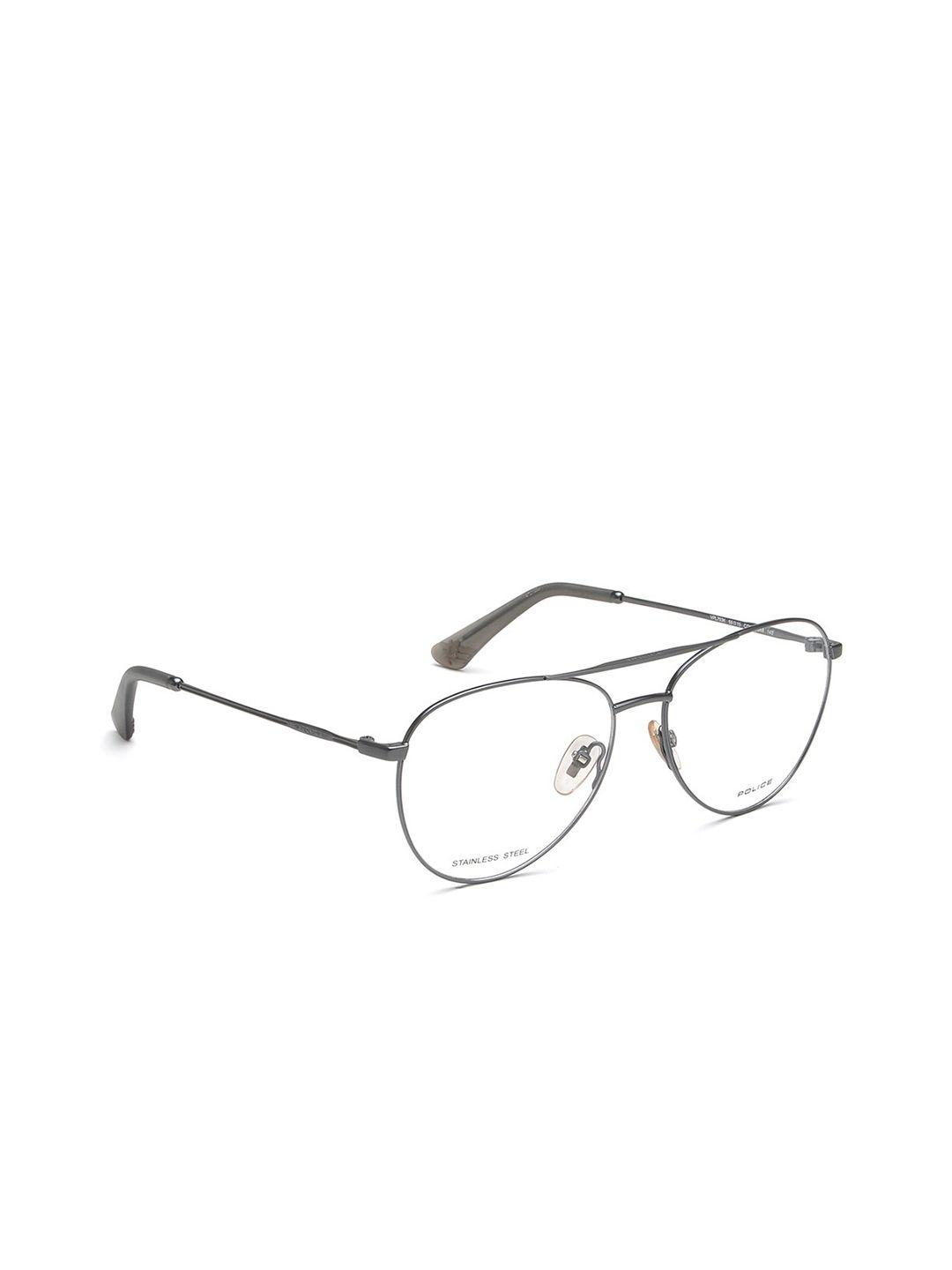 police men silver-toned full rim aviator frames vpl793k55568fr