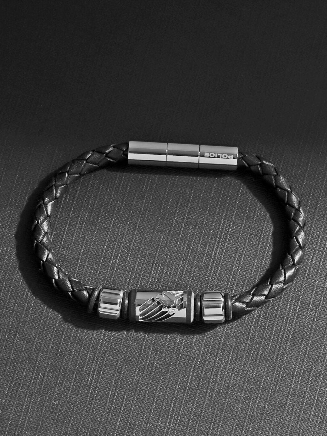 police men stainless steel wraparound bracelet