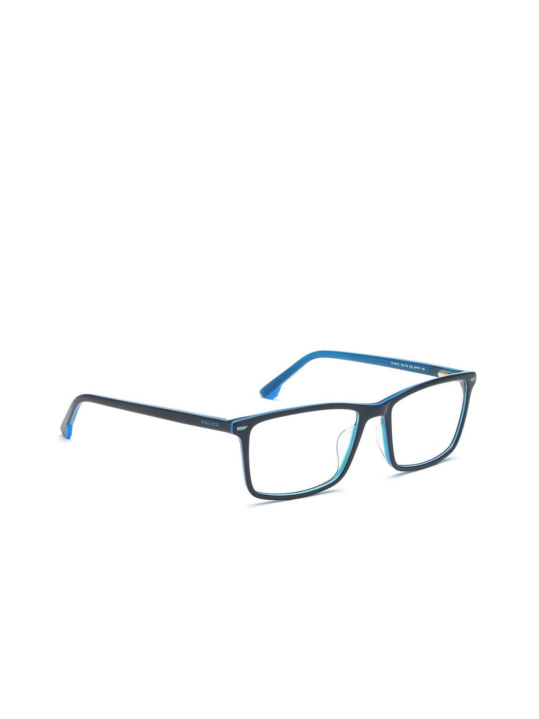 police men white & blue full rim rectangle frames