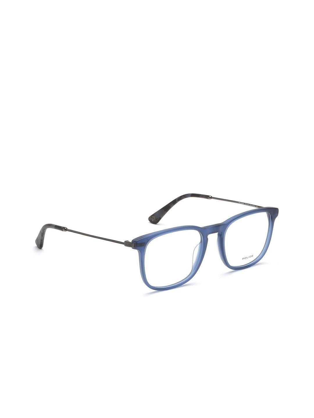 police men white & blue full rim square frames