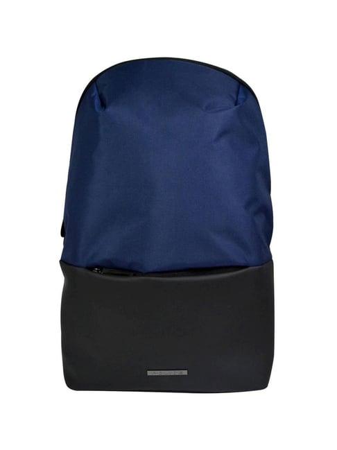 police navy & black large matt backpack