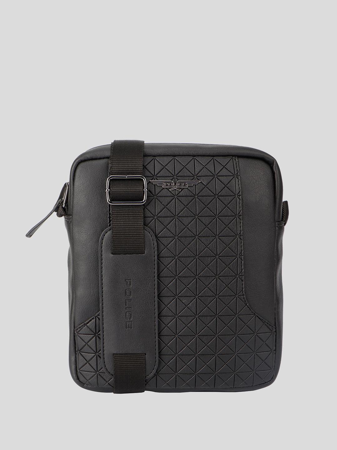 police textured structured handheld bag