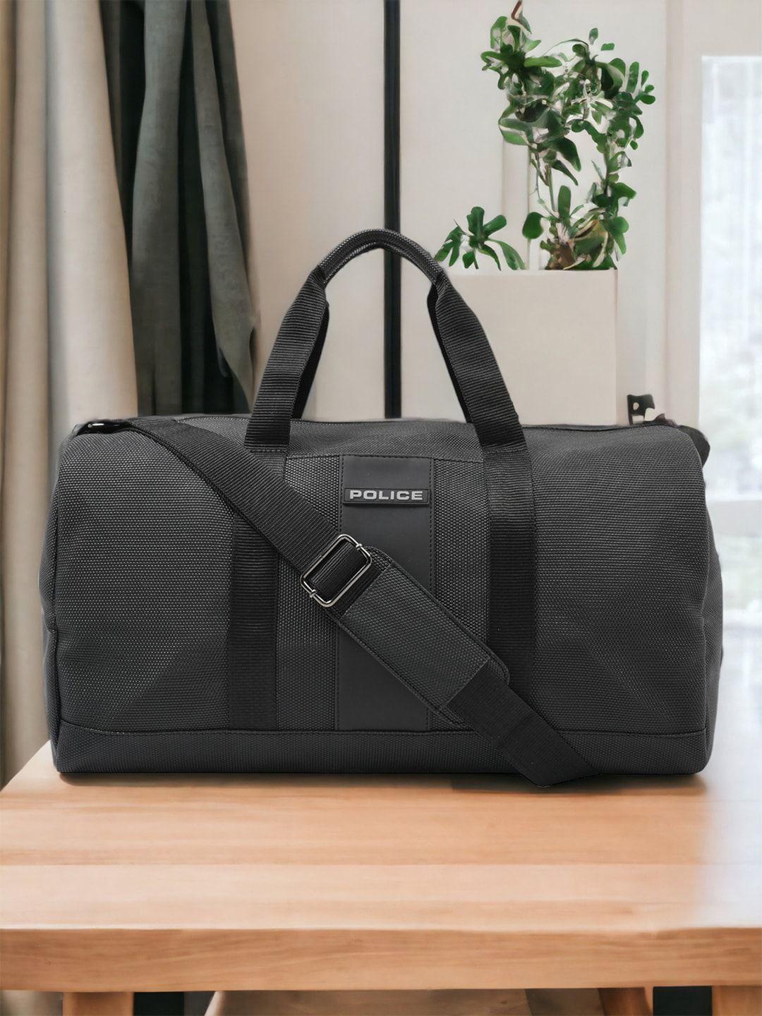 police vegan leather duffel bag