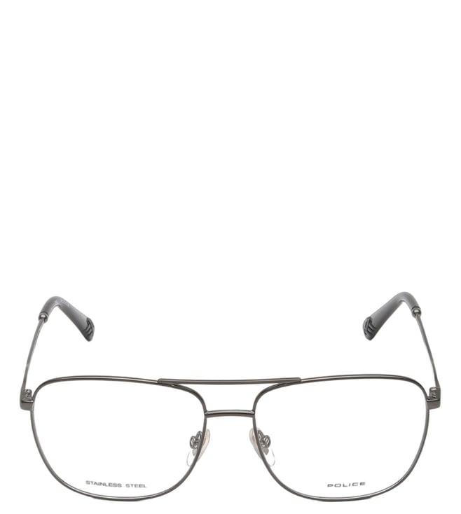 police vpl766k54568fr silver square eye frames for men