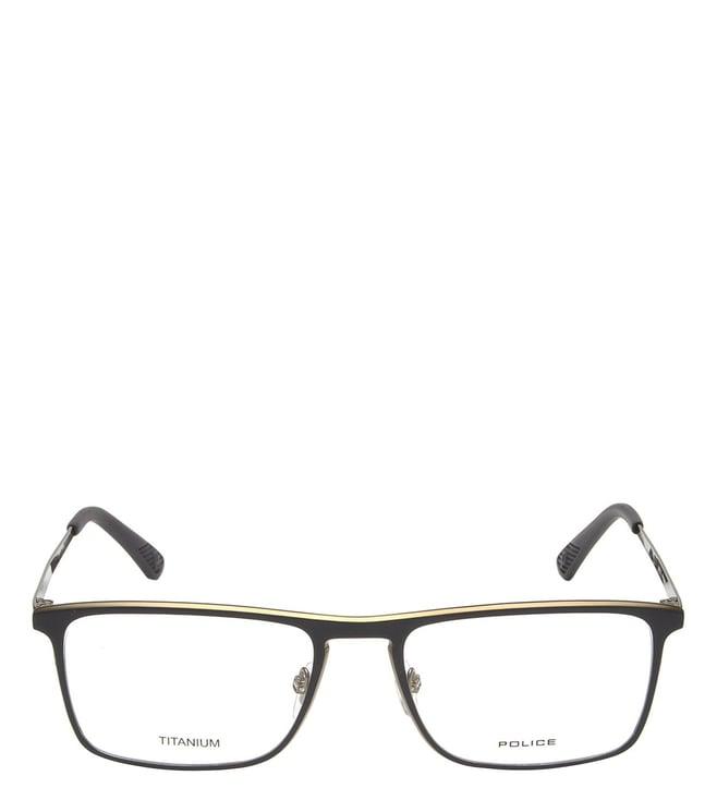 police vplb59k548htfr black rectangular eye frames for men