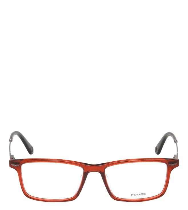 police vpld92k53999fr red rectangular eye frames for men