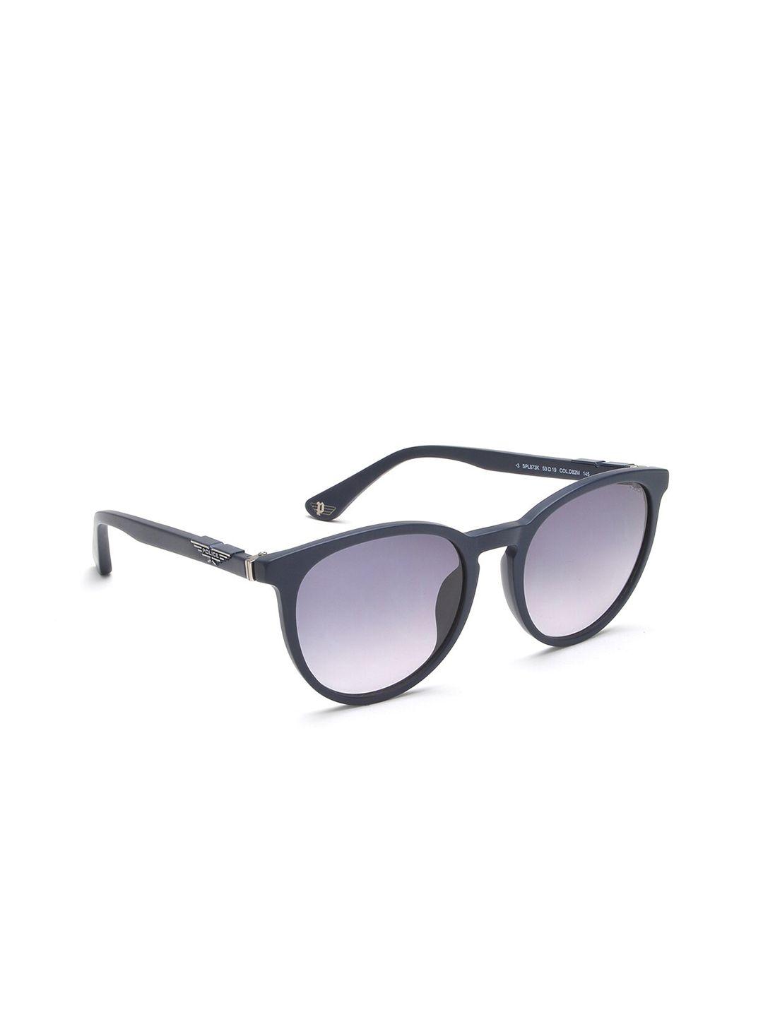 police women blue lens & blue round sunglasses with polarised lens