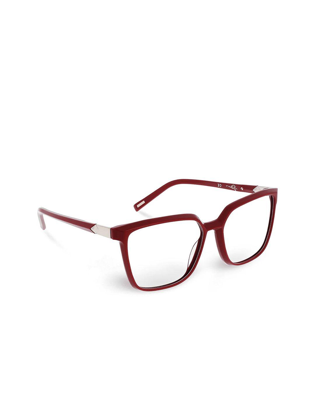 police women full rim square frame vplf27558lafr-red