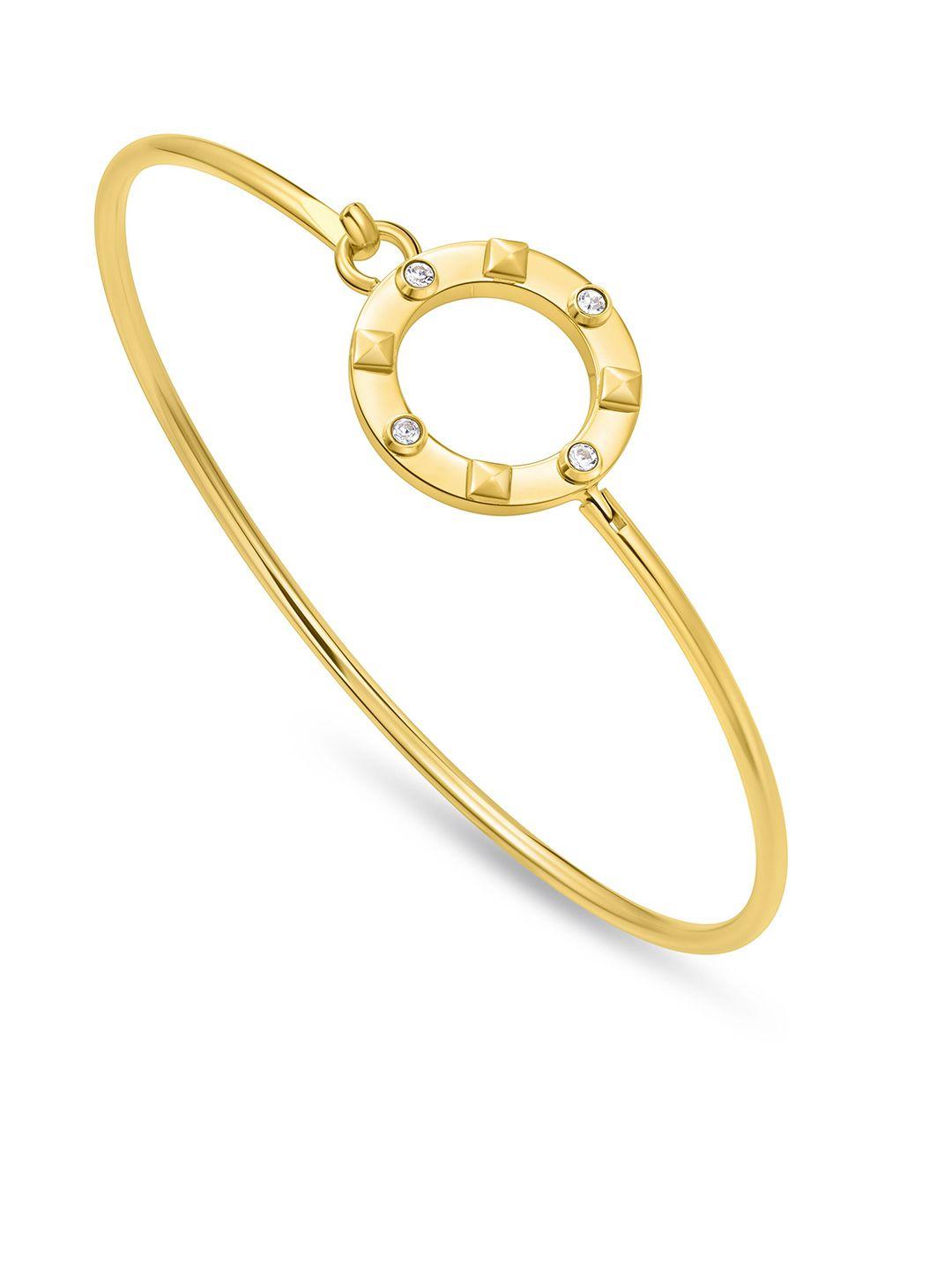 police women gold-plated bangle-style bracelet