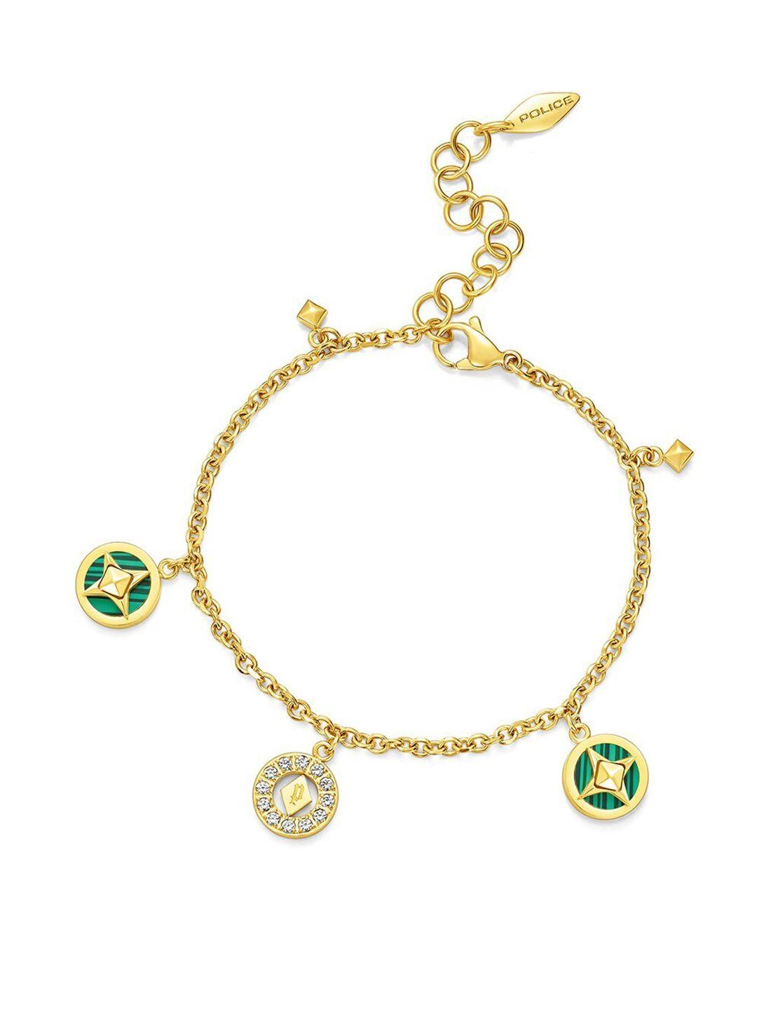 police women gold-plated link bracelet