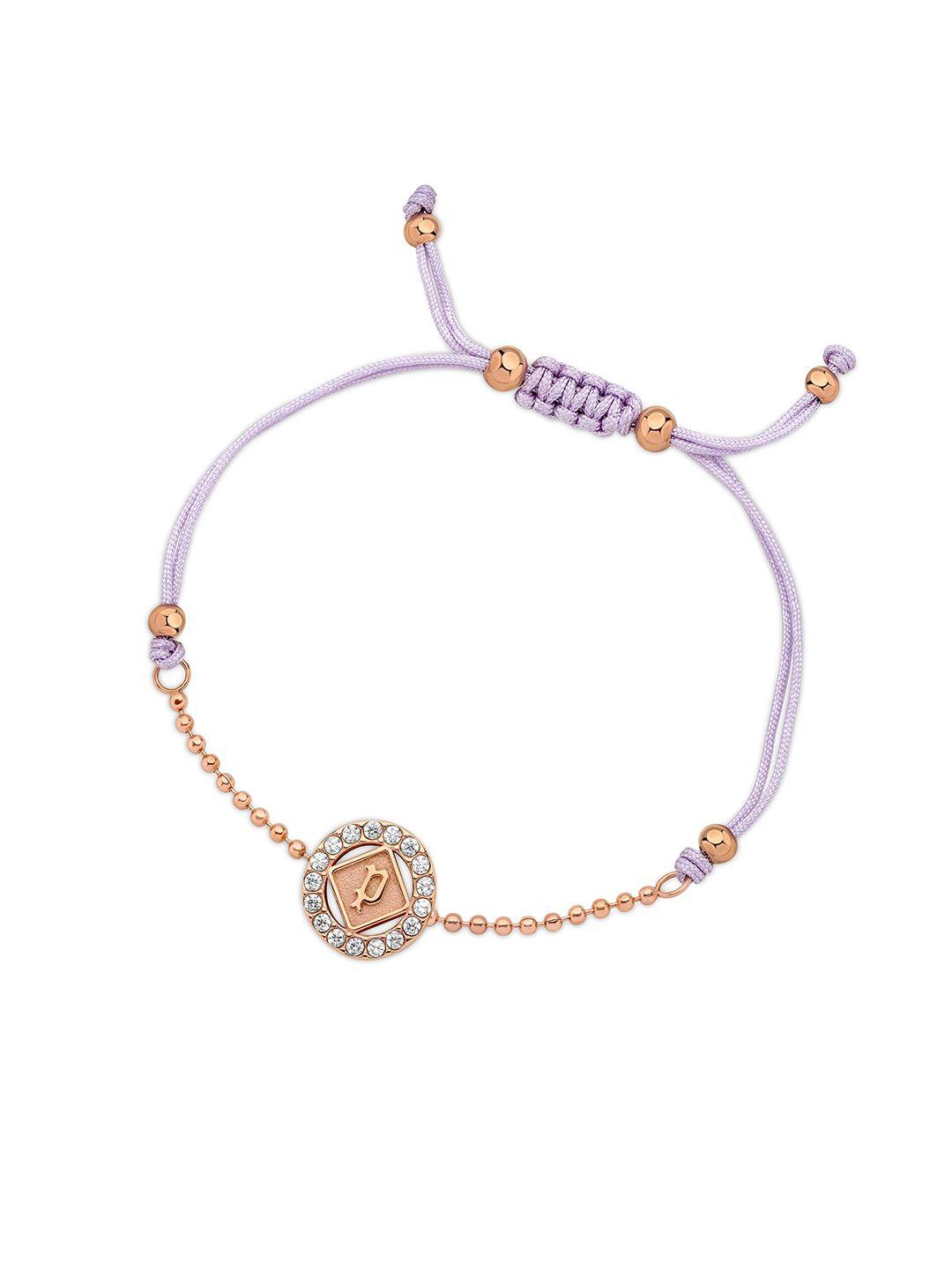 police women purple rose gold-plated bracelet