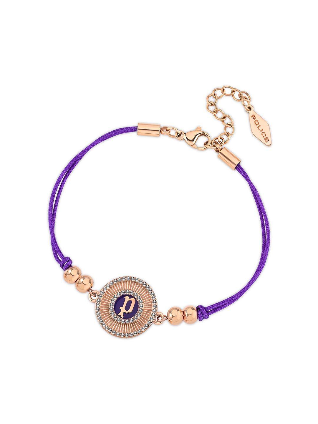 police women violet rose gold-plated bracelet