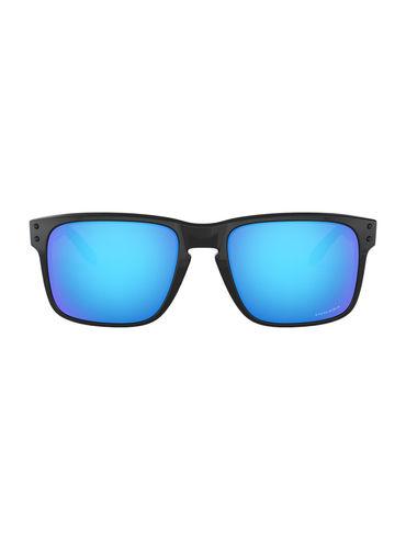 polished black sunglasses(0oo9102i|square |black frame|blue lens |57 mm )