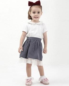 polka-dot a-line skirt