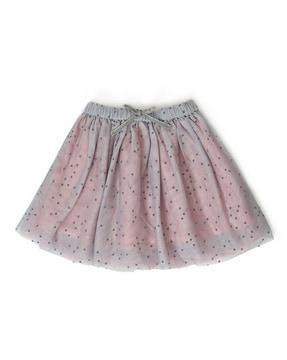 polka-dot-flared-skirt-with-elastic-waist