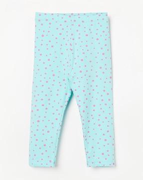 polka-dot leggings with elasticated waist