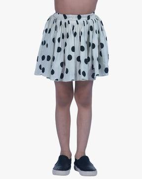 polka-dot print a-line skirt