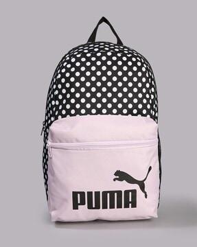 polka-dot print backpack