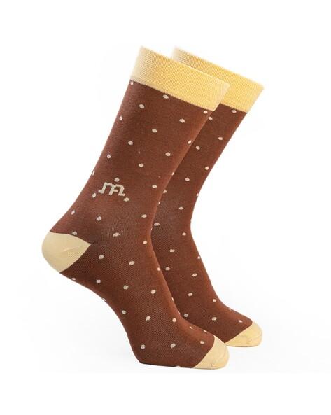 polka-dot print mid-calf length socks