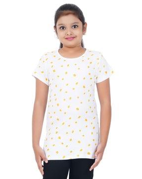 polka-dot print round-neck t-shirt
