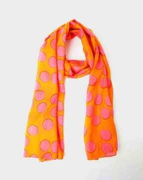 polka-dot print scarf