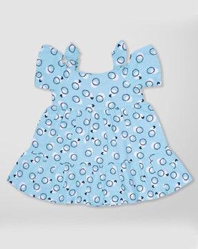 polka-dot tiered dress