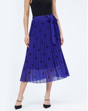 polka-dot a-line skirt