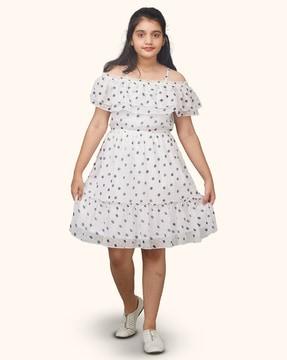 polka-dot empire dress