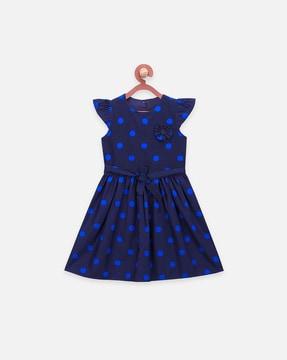 polka-dot fit and flare dress