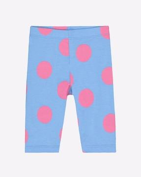 polka-dot leggings with elasticated waistband