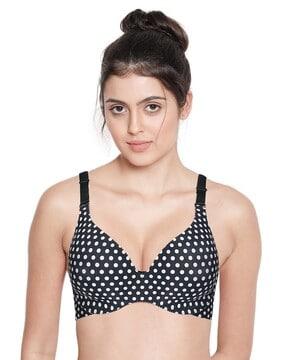 polka-dot lightly padded t-shirt bra