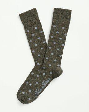 polka-dot mid-calf length socks