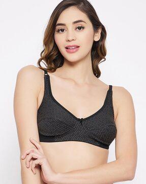 polka-dot non-padded bra