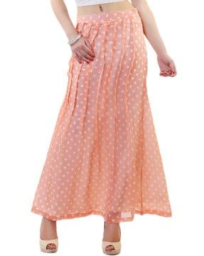 polka-dot print a-line skirt