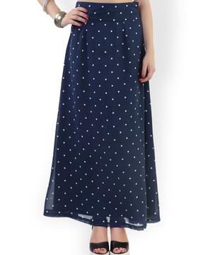 polka-dot print a-line skirt