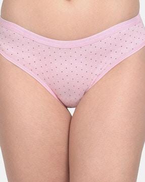 polka-dot print cotton briefs