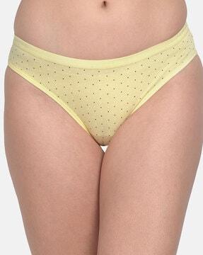 polka-dot print cotton briefs