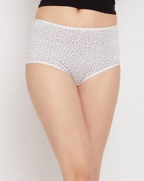 polka-dot print cotton hipsters