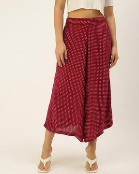 polka-dot print culottes