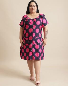 polka-dot print empire dress