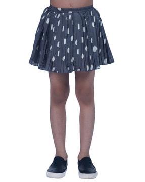 polka-dot print flared skirt