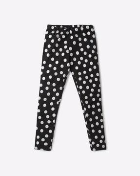 polka-dot print leggings
